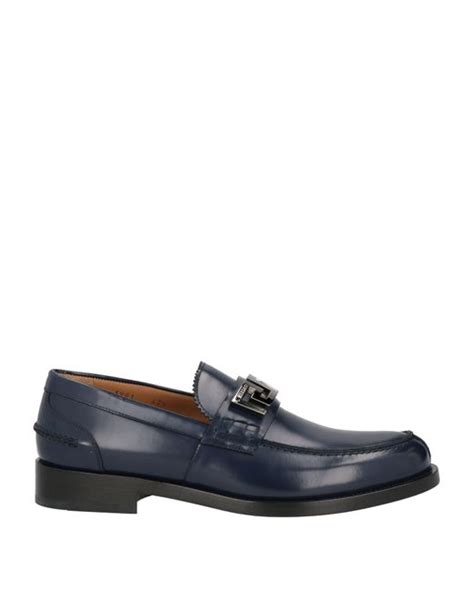 versace buckle design blue color men's shoes|versace loafers for men.